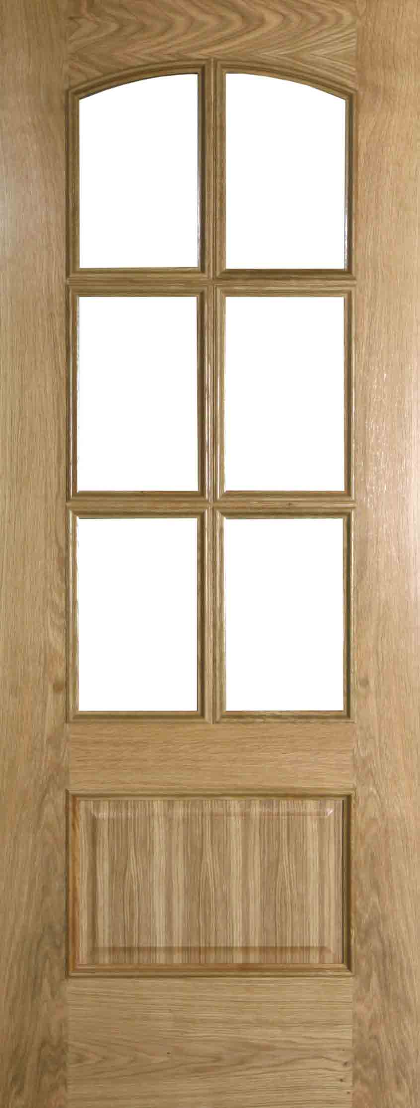 Internal Oak Lanzarote Door Prefinished with Clear Flat Glass Finewood